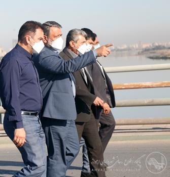 بازدید شهردار اهواز از پل ششم فولاد